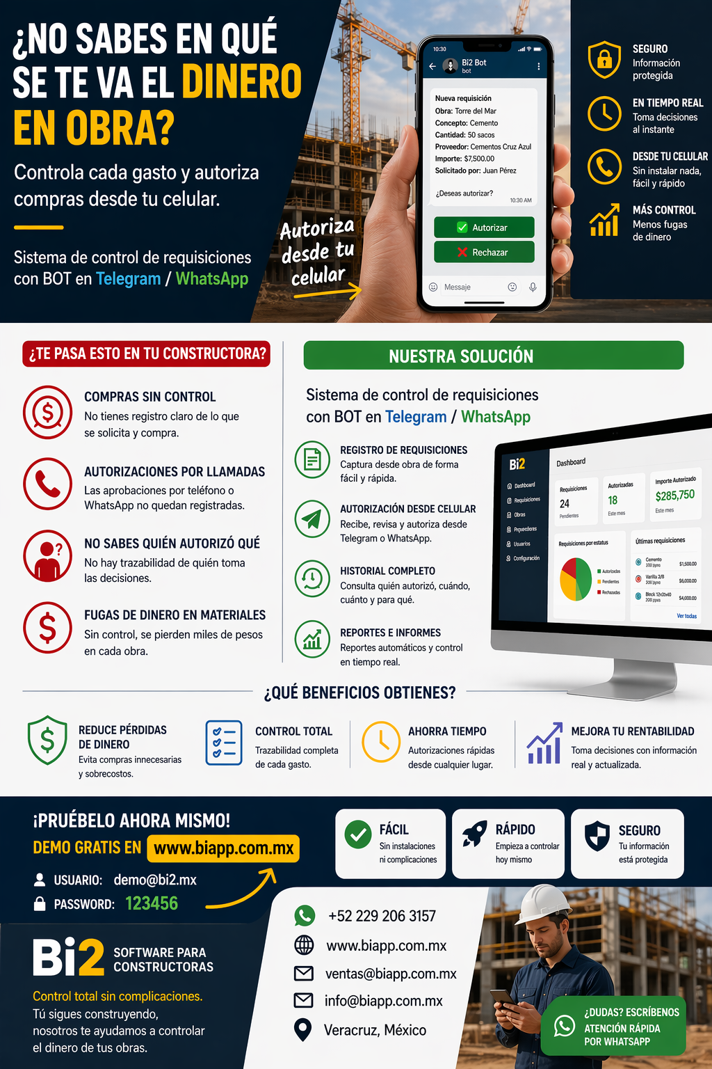Control de dinero en obra — Bi2